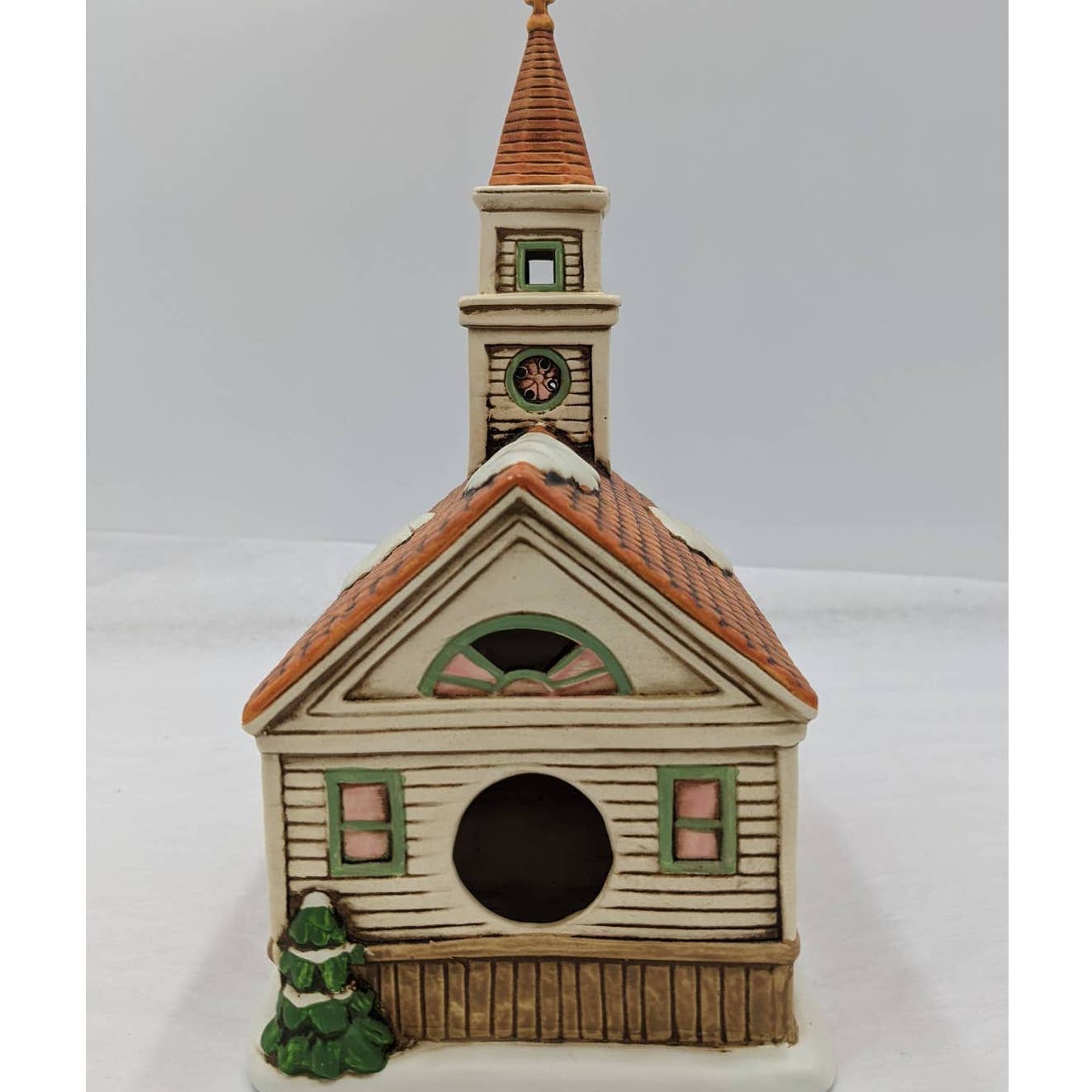 Lefton Vintage Fellowship Church 1989 07334 Christmas Village Colonial W/Box