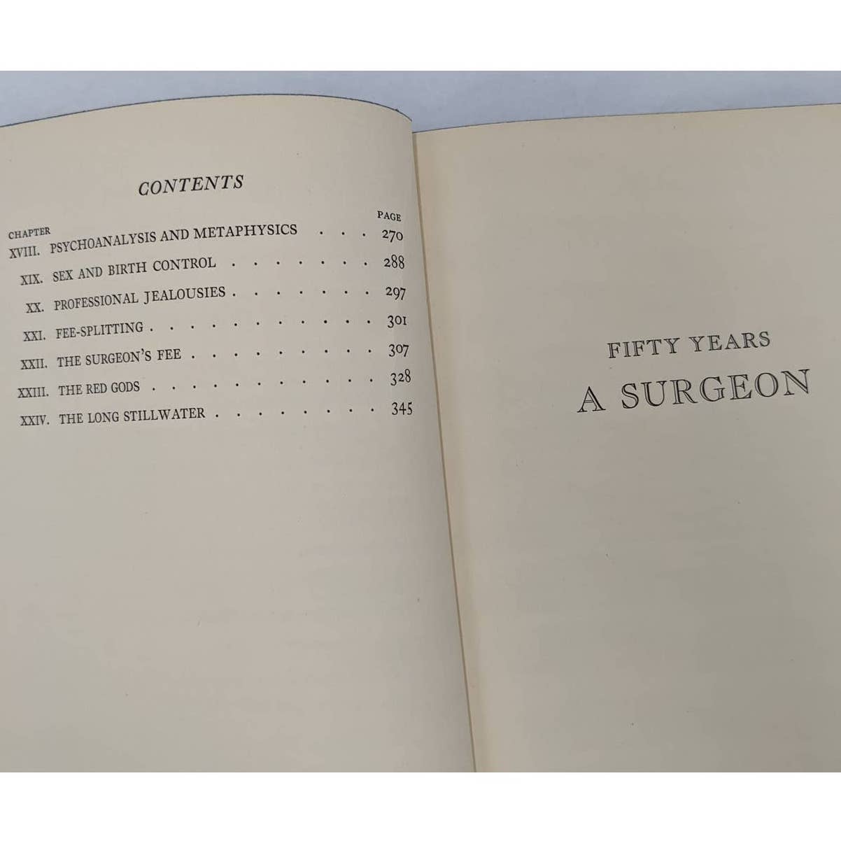 Fifty Years A Surgeon By Robert T. Morris M.D. Vintage First Edition 1935