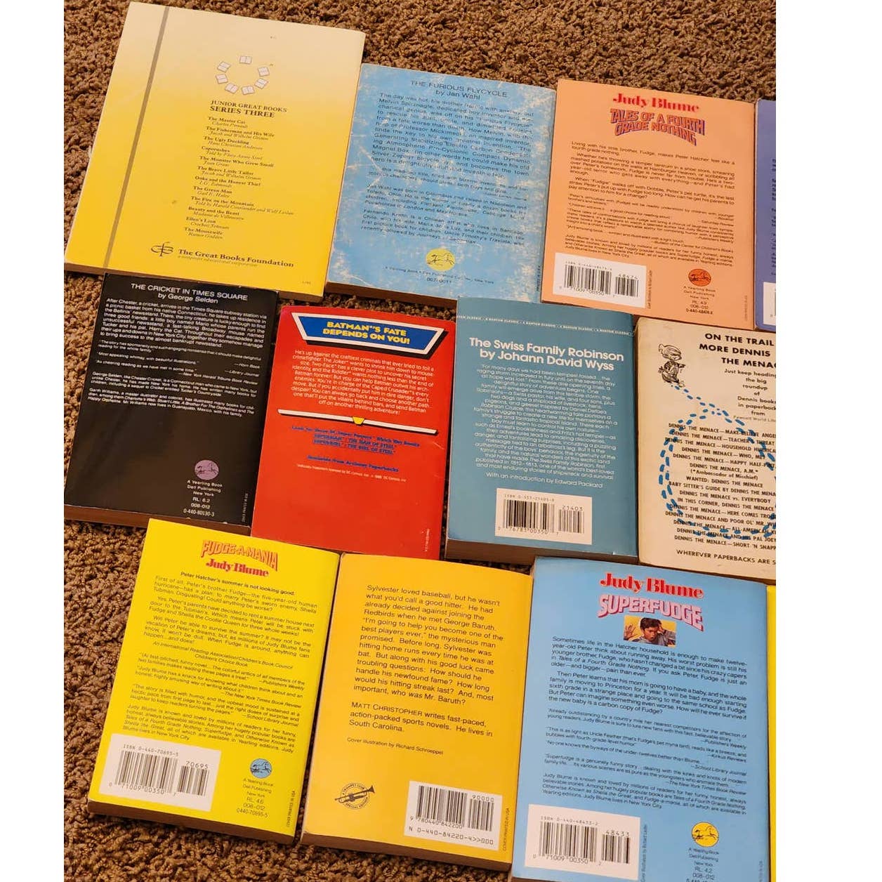 Kids Childrens Books Judy Blume Novels Mixed Lot 16 With Dell Yearling Books