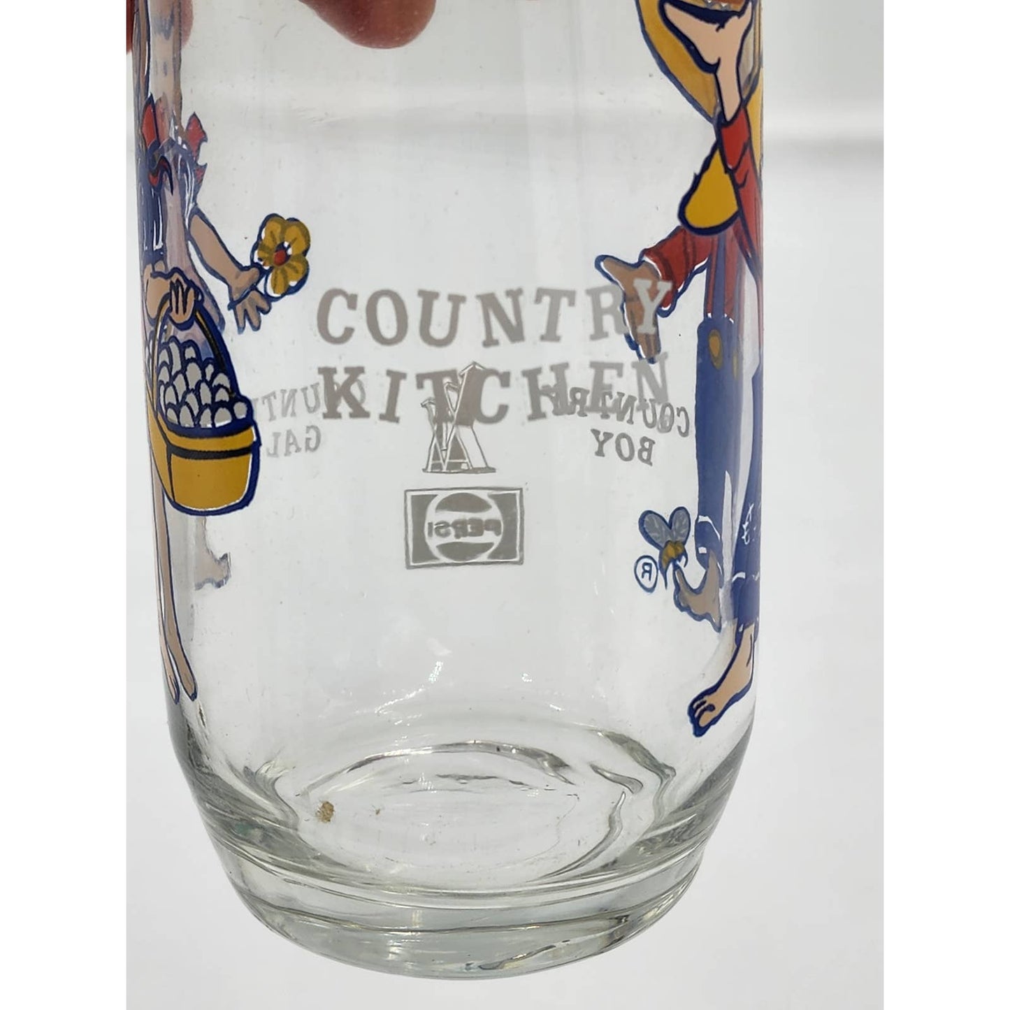 Pepsi Country Kitchen Country Gal Country Boy Vintage Collector Drinking Glass
