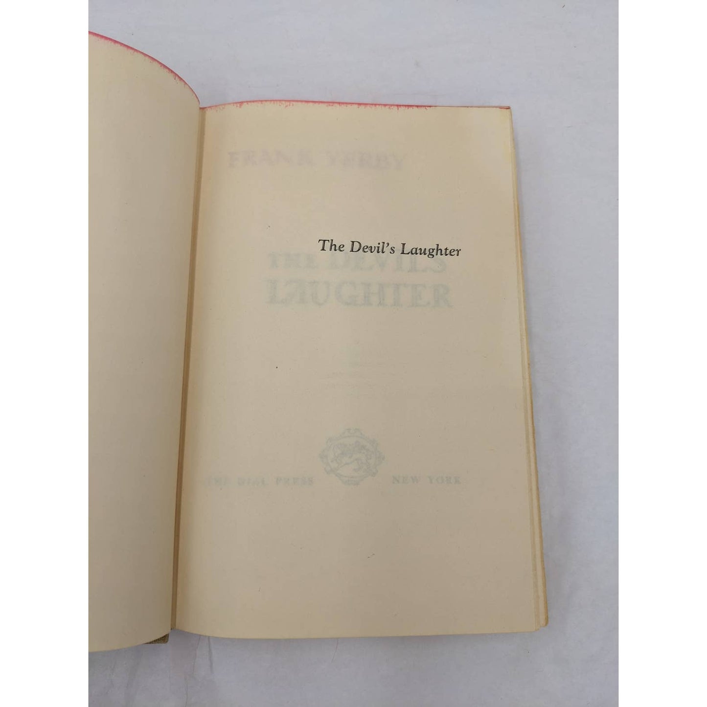 The Devils Laughter By Frank Yerby Vintage Historical Novel 1953