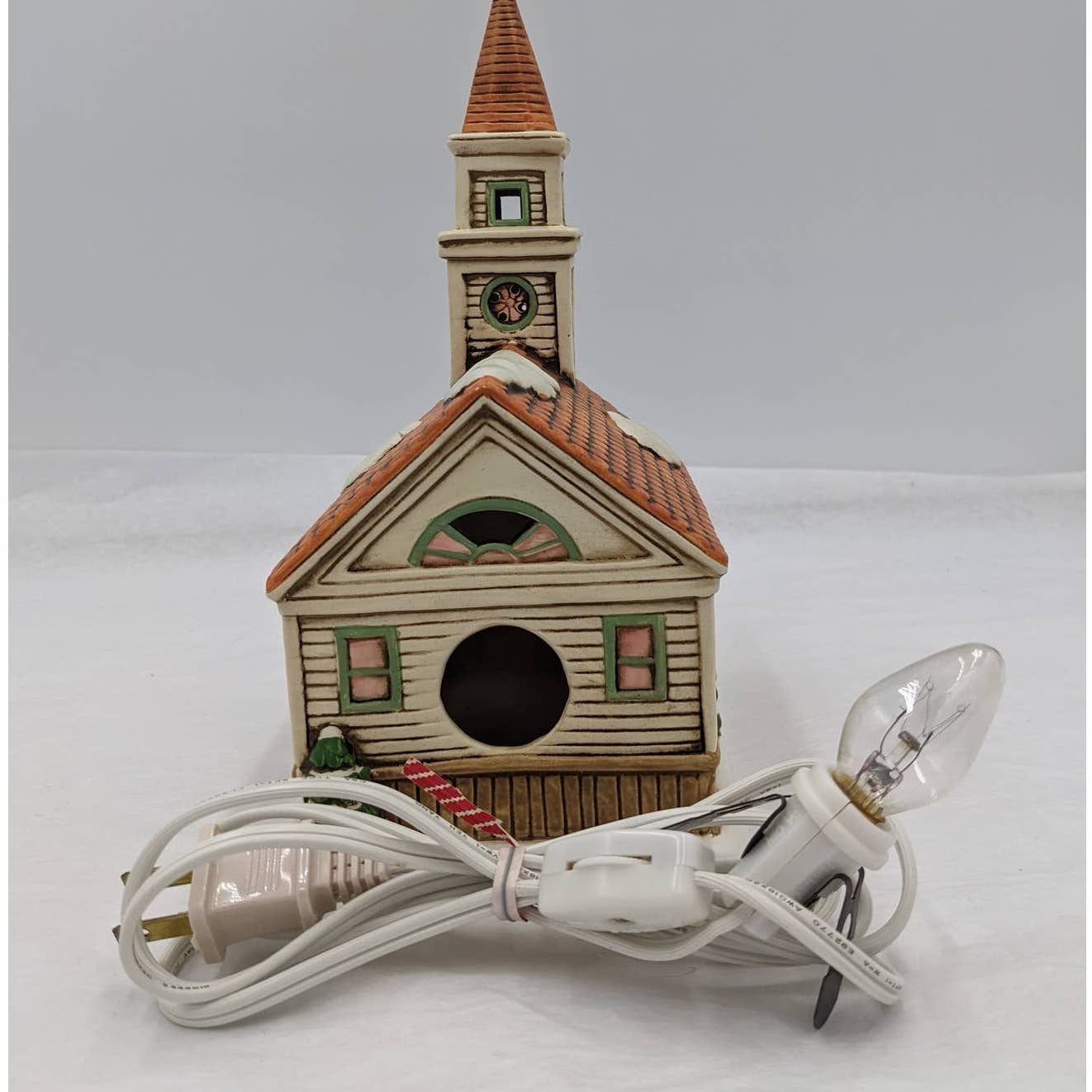 Lefton Vintage Fellowship Church 1989 07334 Christmas Village Colonial W/Box