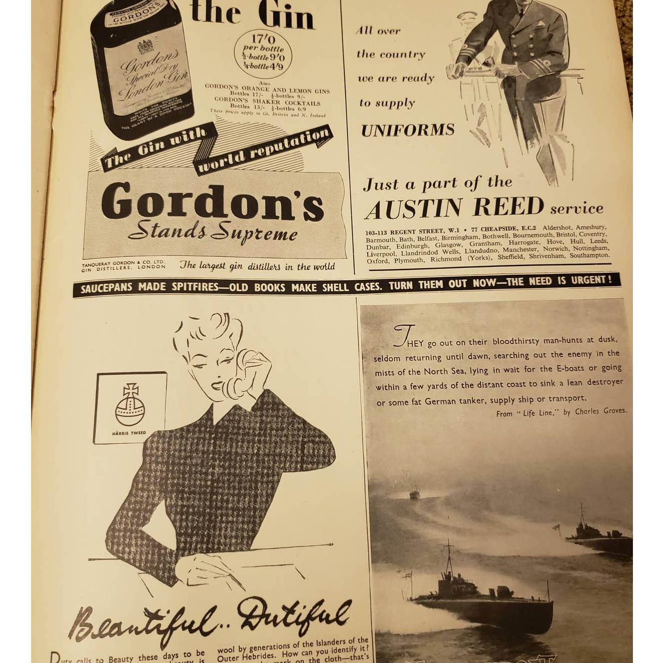 Vintage Illustrated London News Magazine Issue Mar 28 1942 WW2 Douglas Macarthur