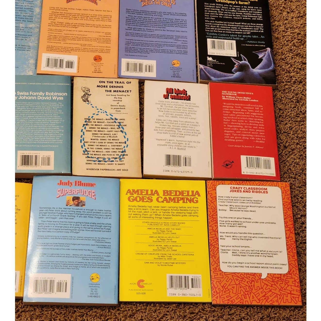 Kids Childrens Books Judy Blume Novels Mixed Lot 16 With Dell Yearling Books