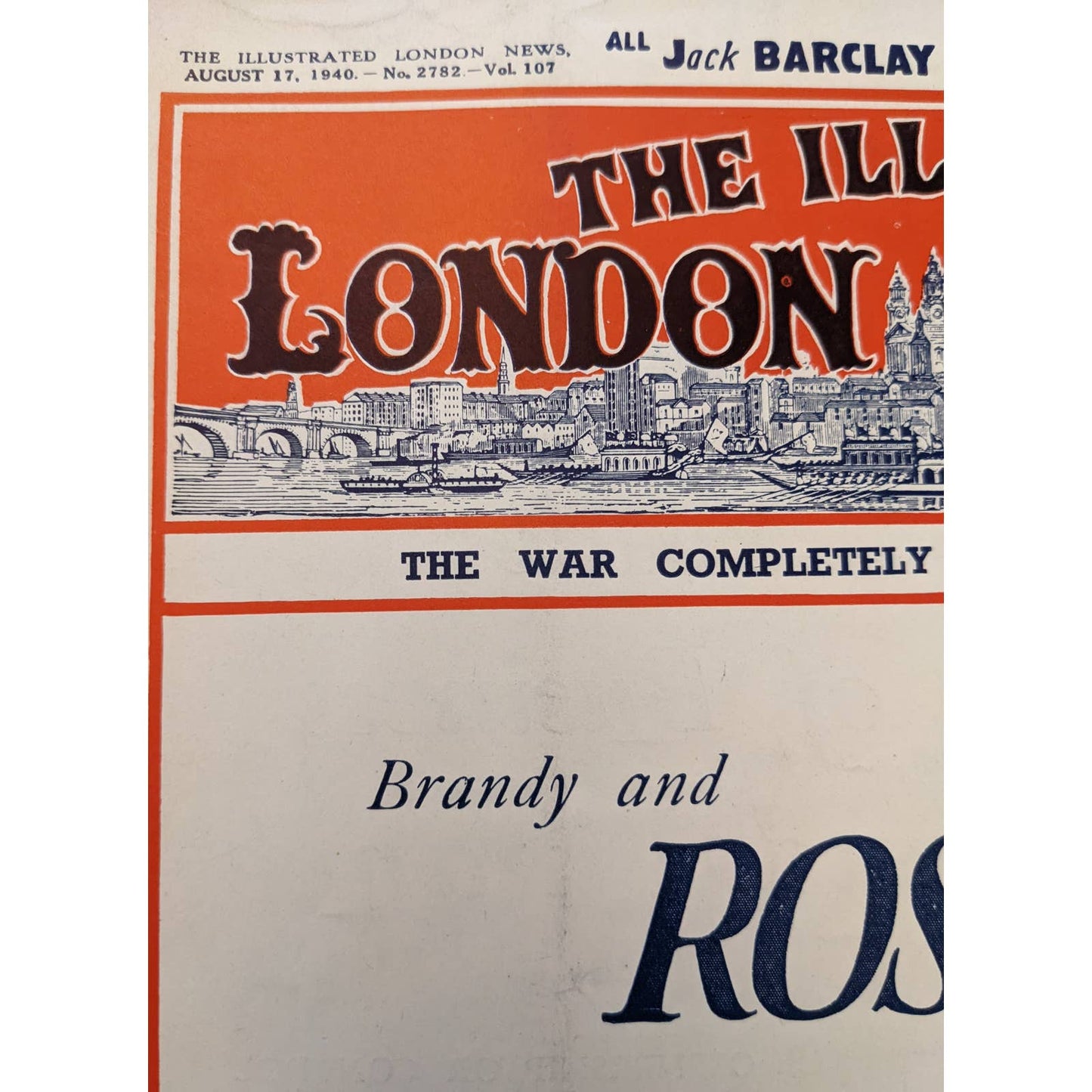 Vintage Illustrated London News Magazine Issue History August 17, 1940