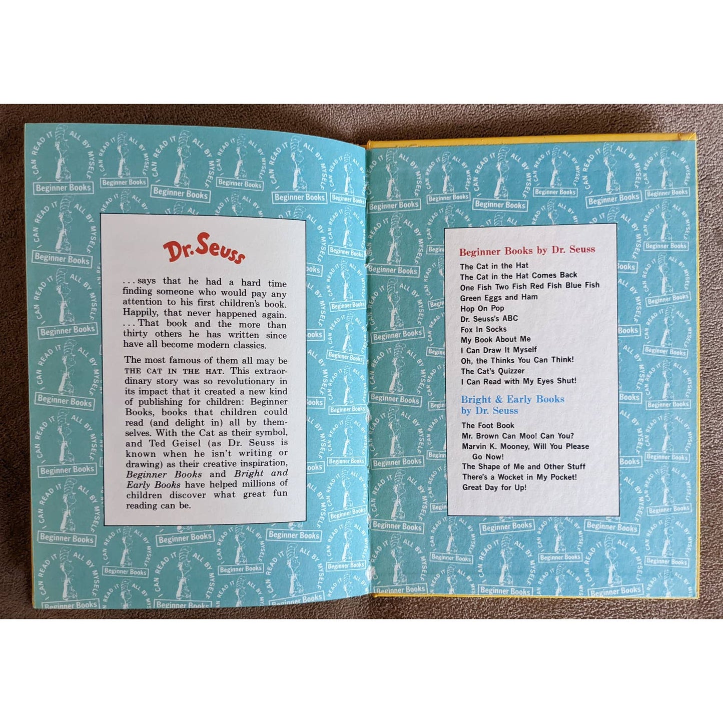 Vintage 1978 Dr. Seuss I Can Read With My Eyes Shut! B-64 Edition