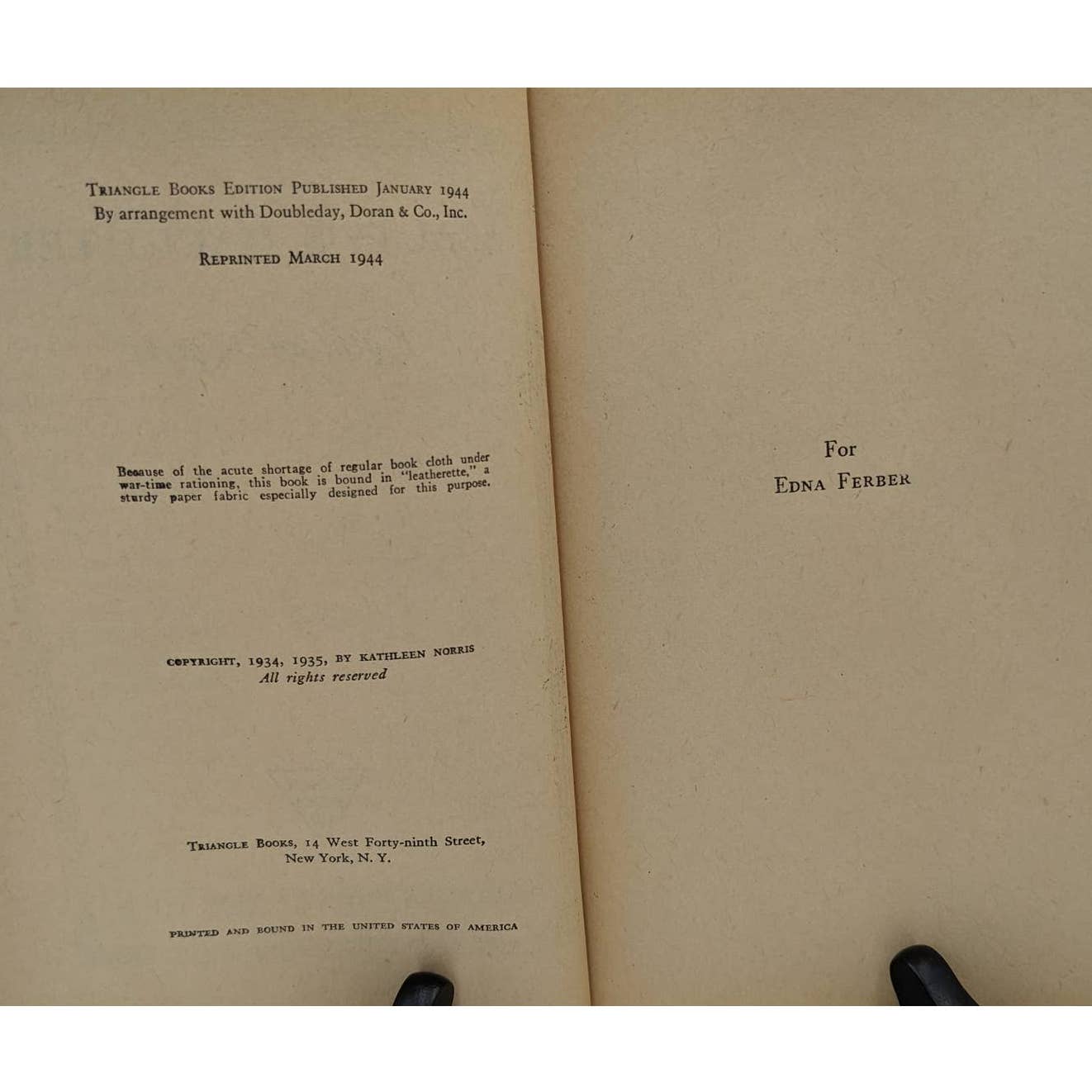 Beauty's Daughter By Kathleen Norris Vintage Novel Book 1944