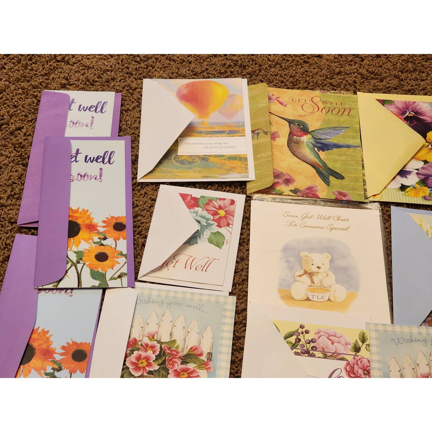 Get Well Cards Vintage Greeting Cards Assortment Mixed Lot Wishing Well 18 Cards