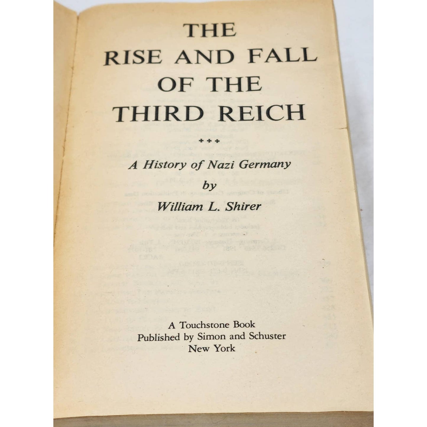 Rise And Fall Of Third Reich A History Of Nazi Germany By William L. Shirer 1960