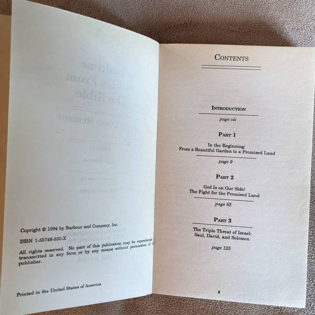 Bedtime Stories From The Bible -Jesse Lyman Hurlbut Vintage 1994 Childrens Bible