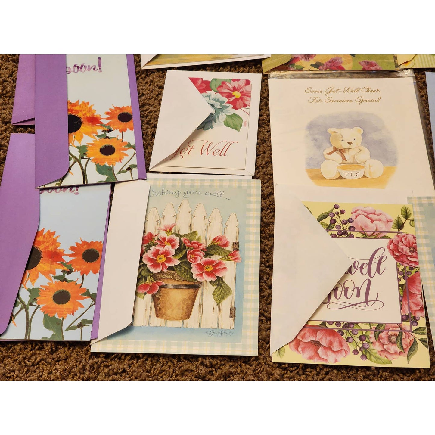 Get Well Cards Vintage Greeting Cards Assortment Mixed Lot Wishing Well 18 Cards