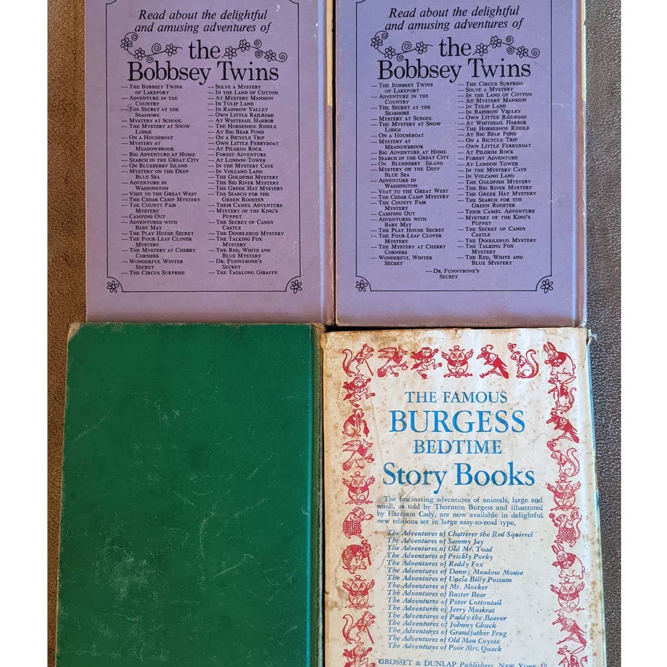Vintage The Bobbsey Twins Set 4 Books Laura Lee Hope 1940s-1960s Childrens Novel