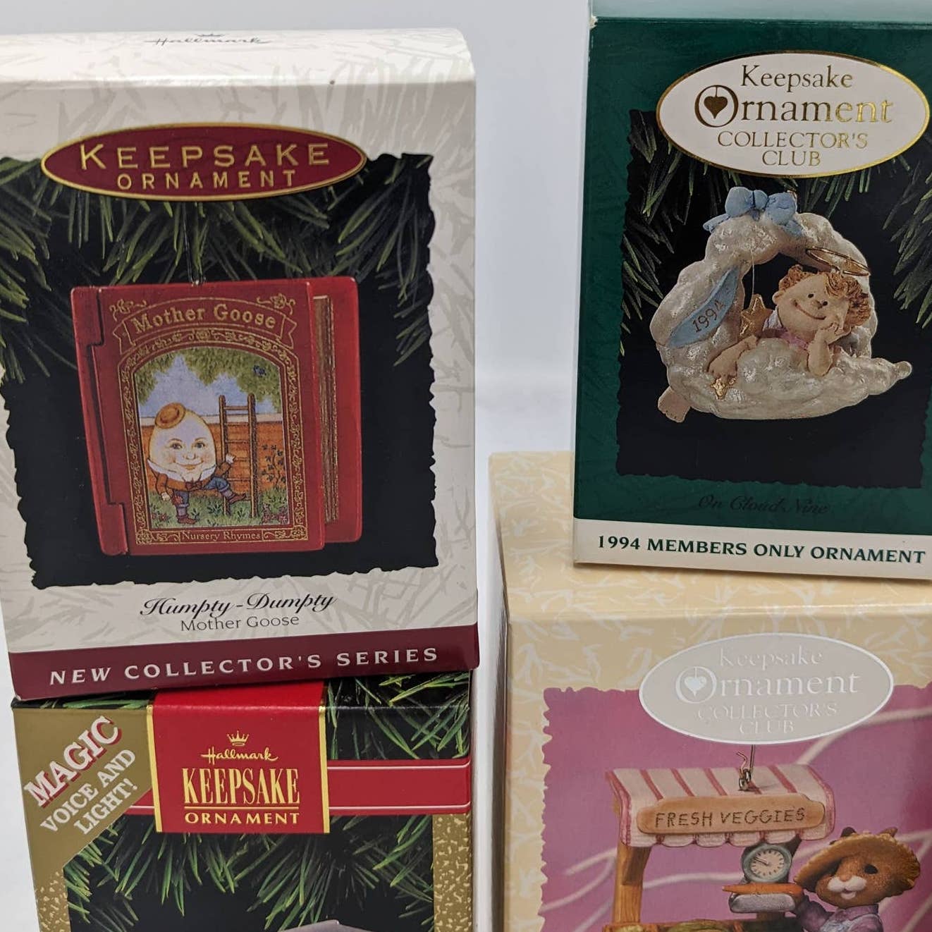 Hallmark Ornaments Superman Shuttlecraft Galileo Farmers Market Keepsake W/Boxes