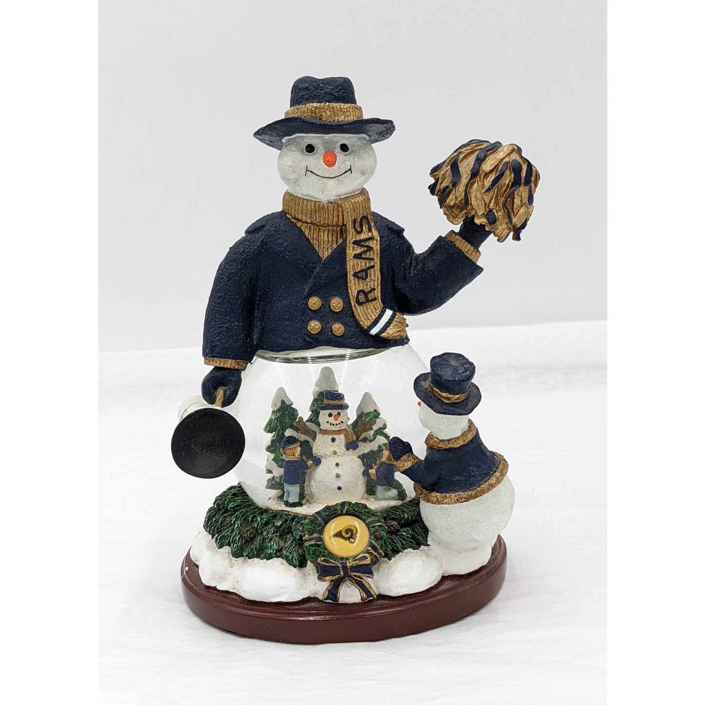 St. Louis Rams Snowman Cheer Snow Globe Second Limited Series 7" Tall