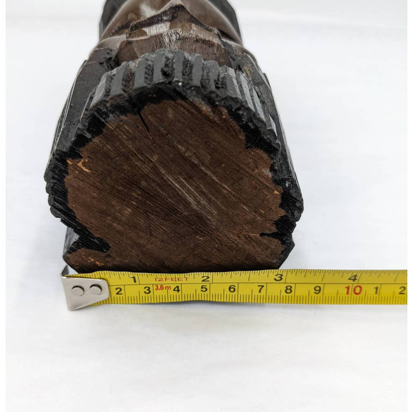 Vintage Jamaica Wooden Carved Bust Figurine Pair Female And Bearded Male 9" Tall