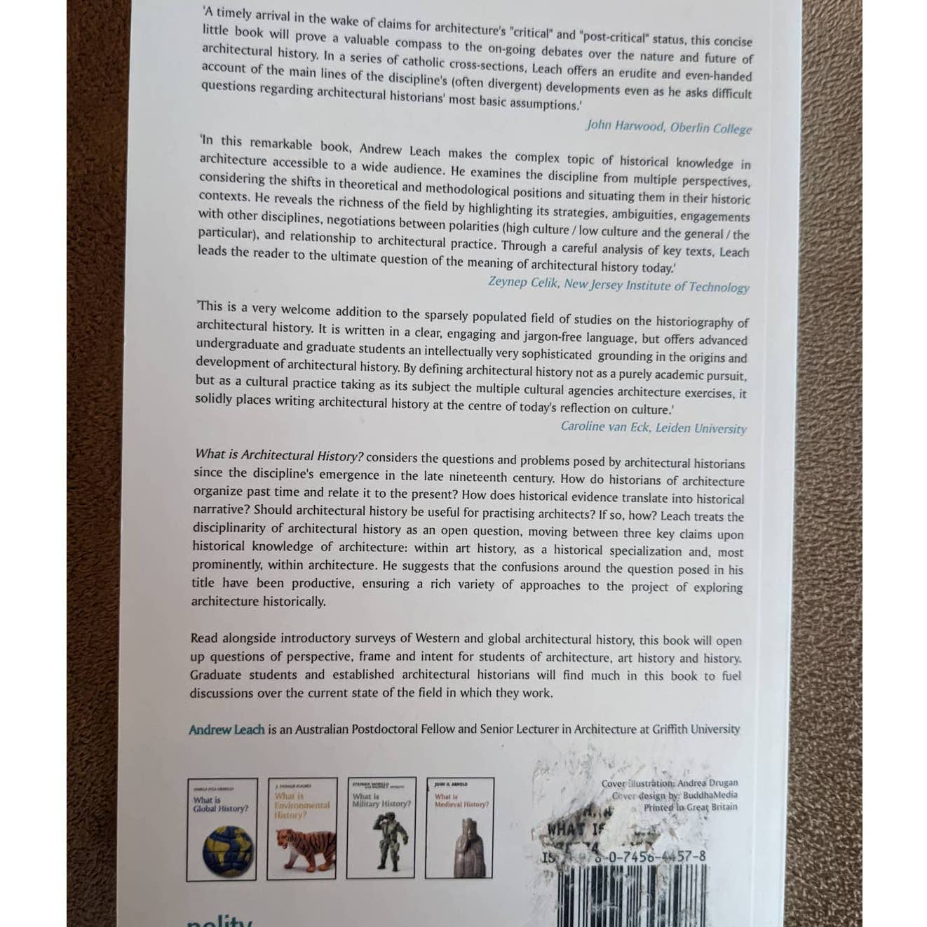 What Is Architectural History? 2010 By Andrew Leach