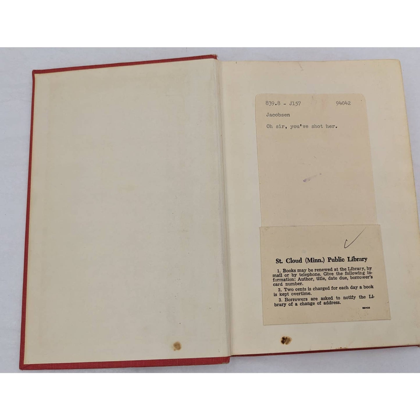 Oh Sir You've Shot Her Recollections Copenhagen Childhood Benjamin Jacobsen 1959