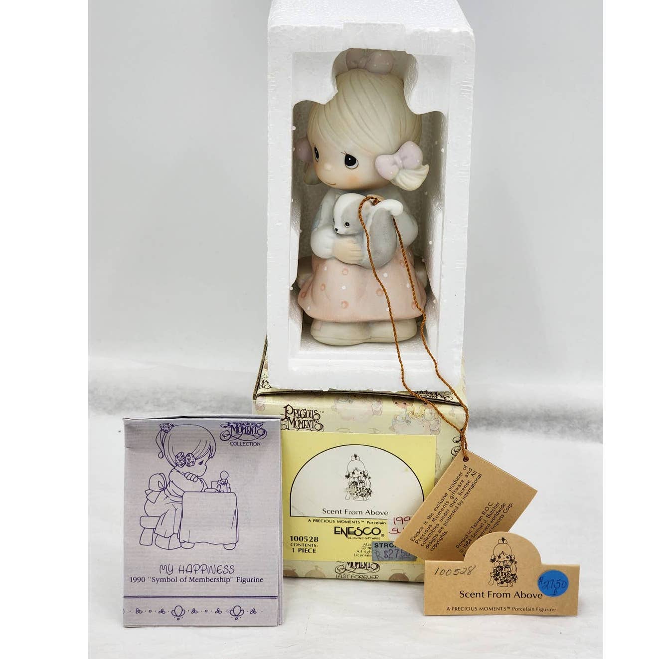 Precious Moments Figurine Scent From Above 100528 Vintage Girl Skunk W/Box Tags