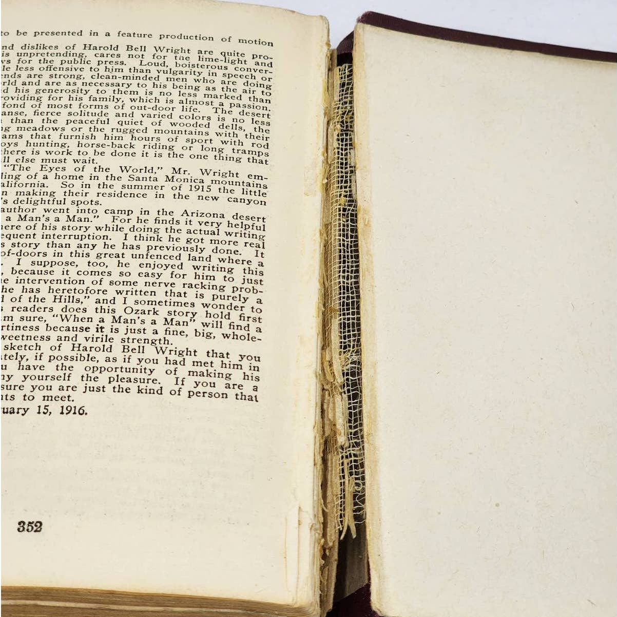 The Re-Creation Of Brian Kent By Harold Bell Wright Novel First Edition 1919