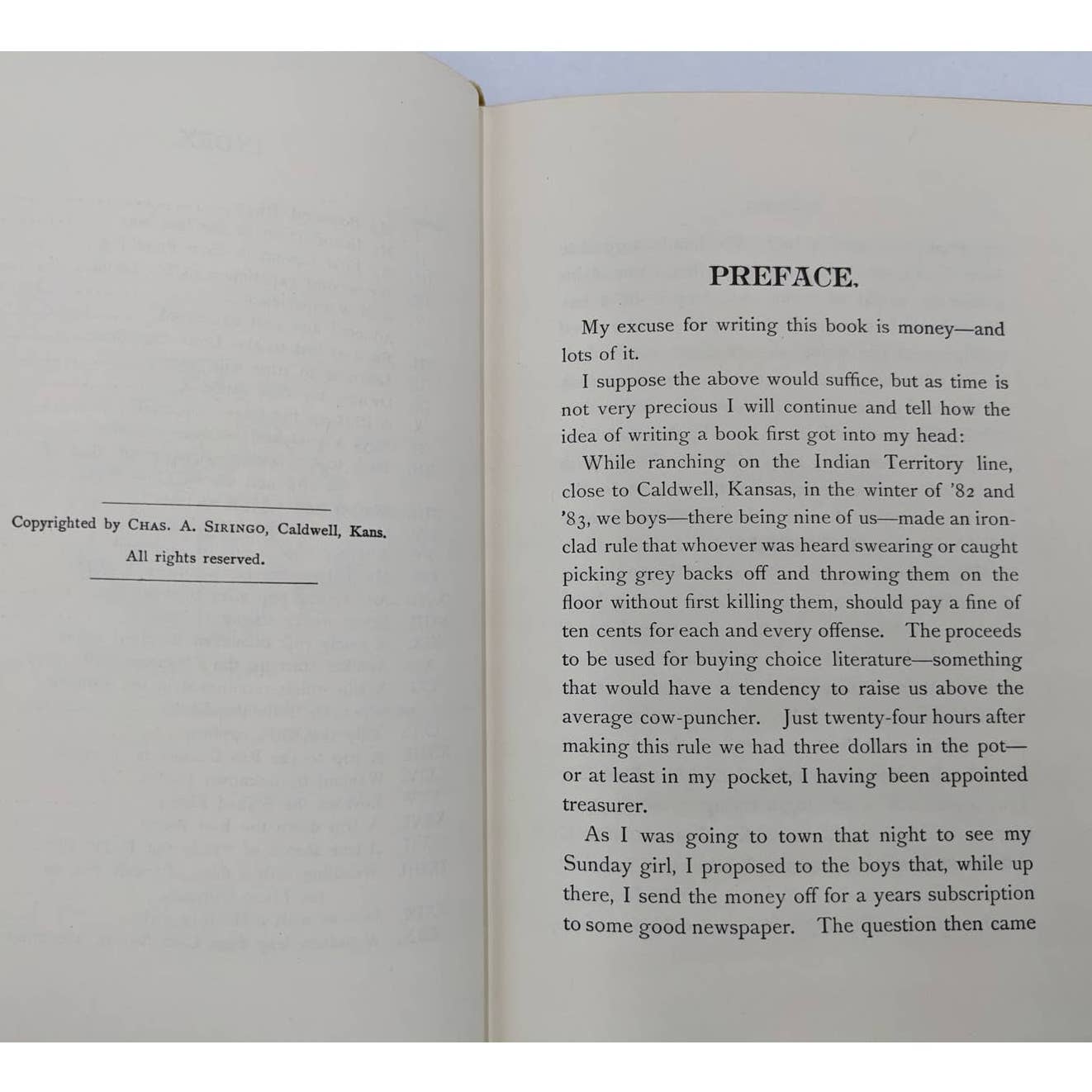 A Texas Cow Boy By Chas A. Siringo Vintage Autobiography Classics Old West