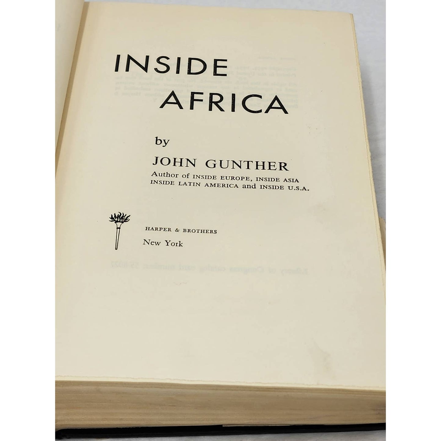 Inside Africa By John Gunther Vintage Book Travel 1955