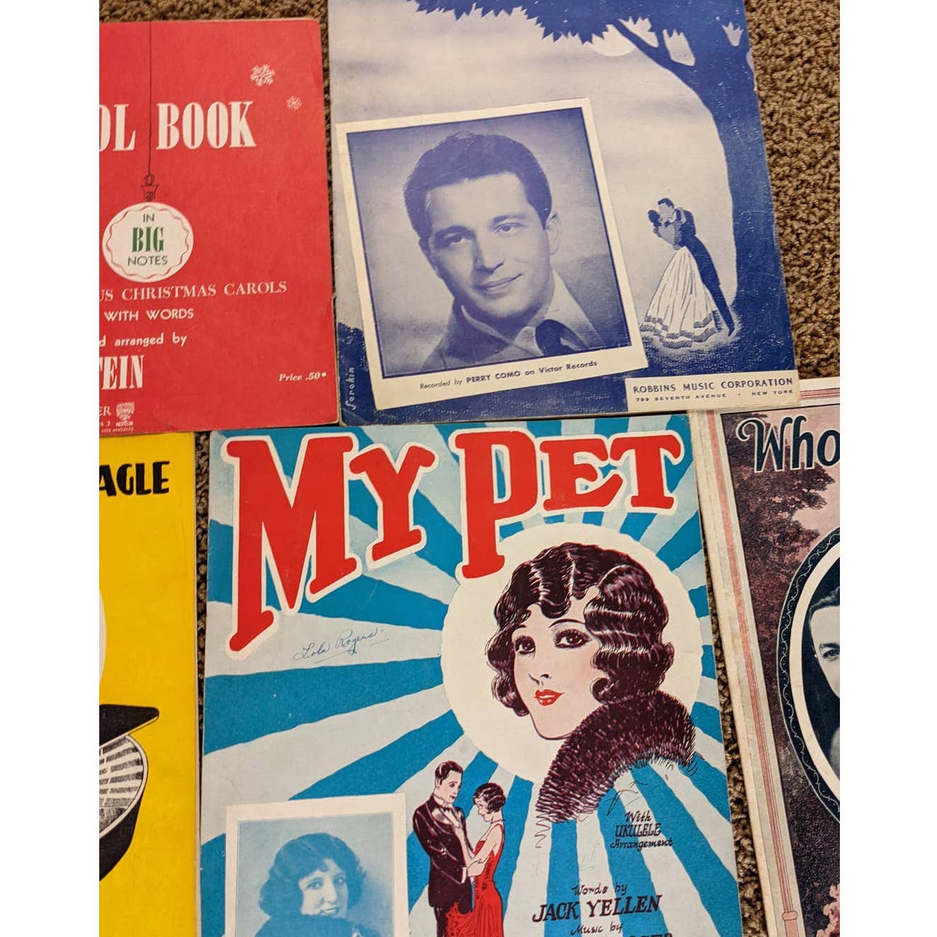 Vintage Sheet Music 1920s-1940s Lot Of 5 Forever And Ever, My Pet, Little Carol