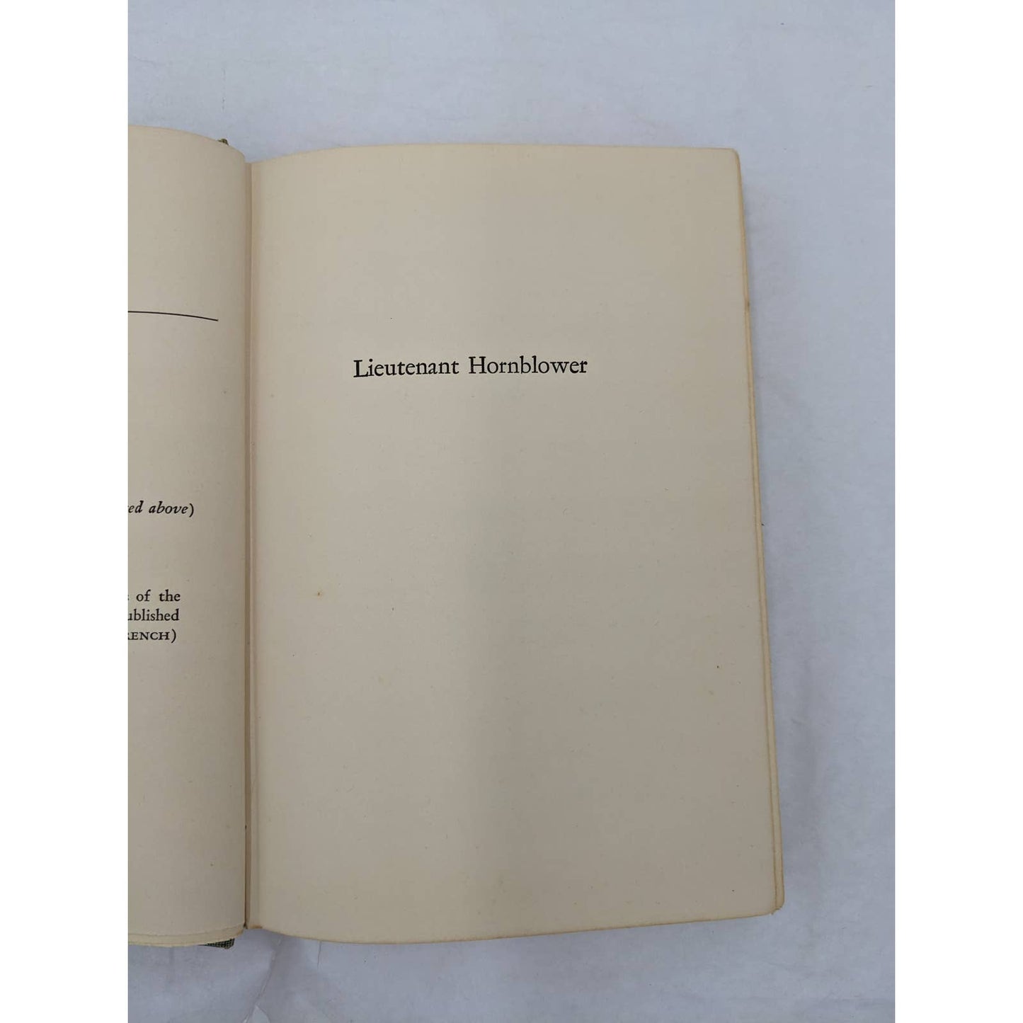 Lieutenant Hornblower C.S. Forester Sea Adventure Fiction Vintage Hardcover 1952