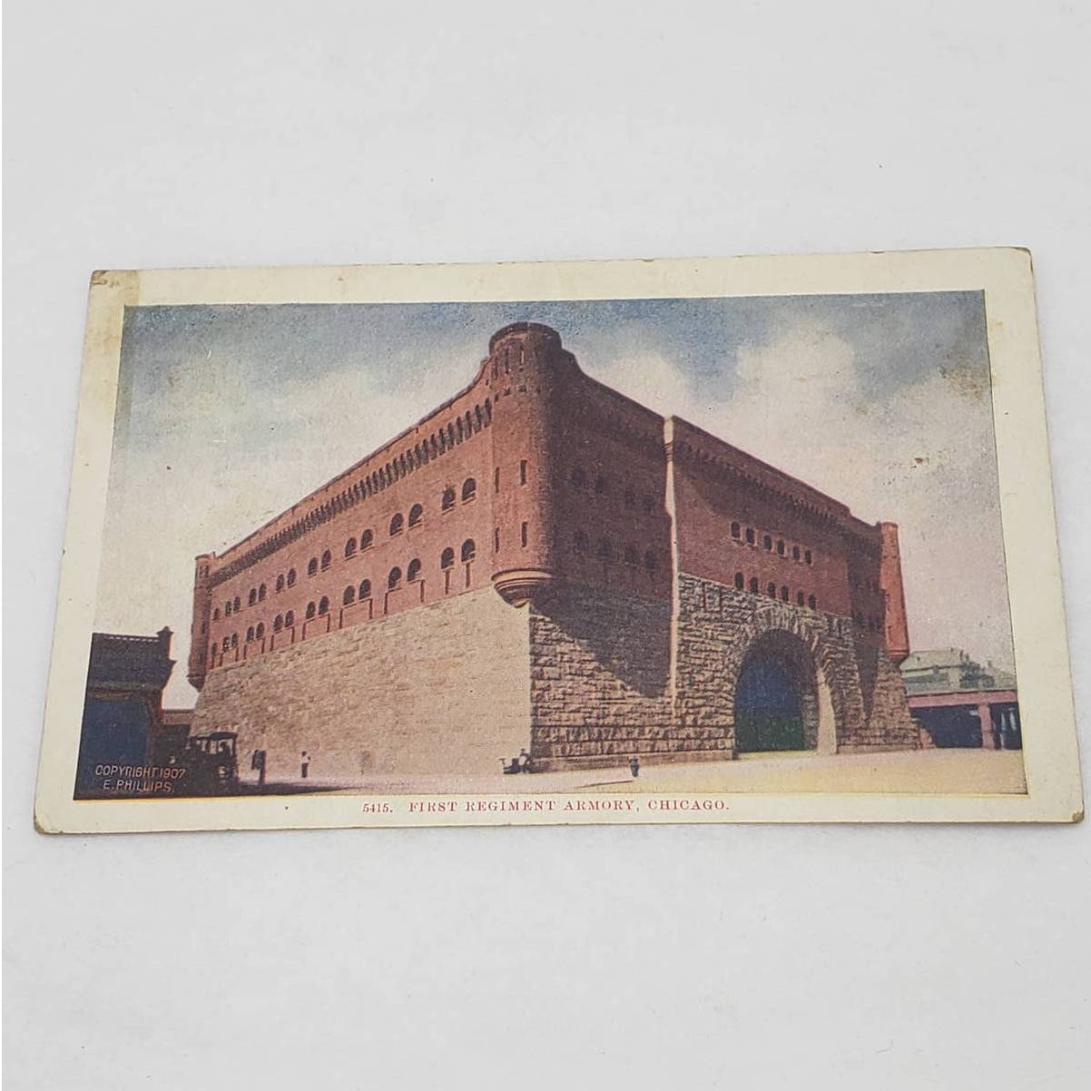 c1900s Chicago, Illinois, First Regiment Armory 5415 E.Phillips Vintage Postcard