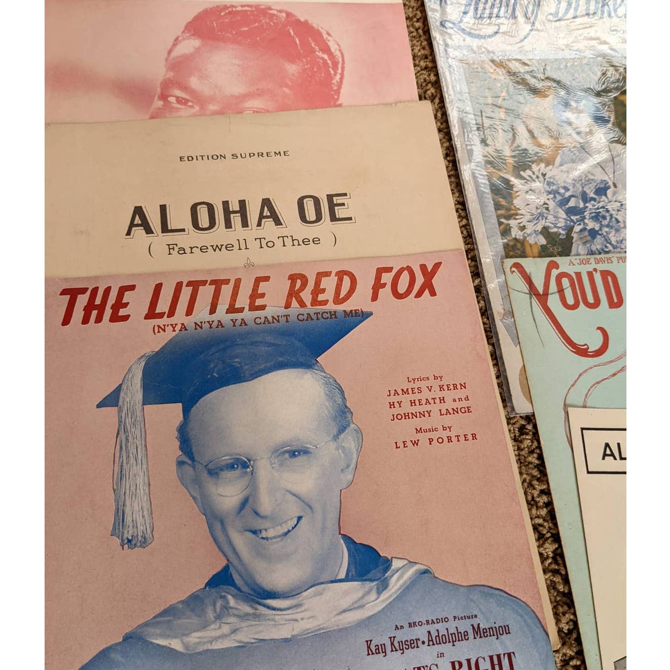 Vintage Lot Sheet Music 1920s-1960s Ramblin Rose, Land of Broken Dreams