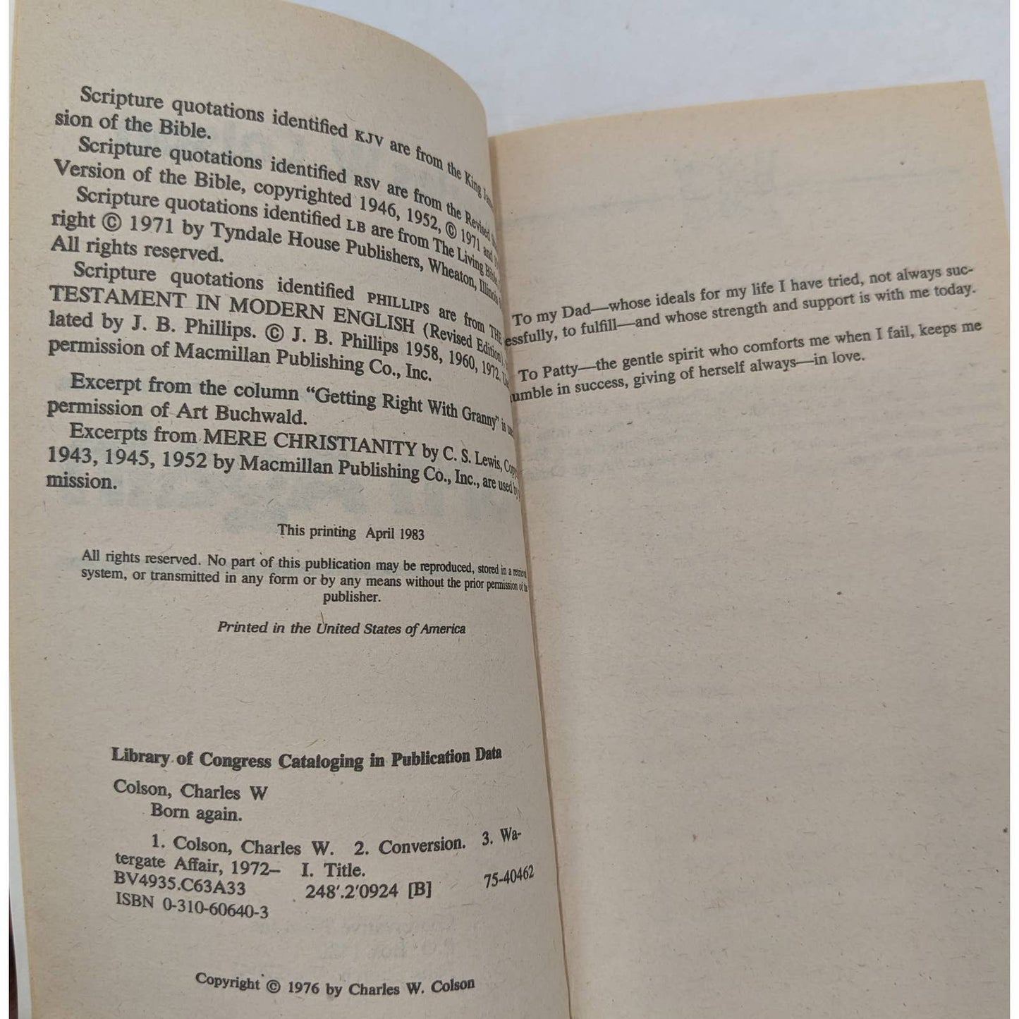 Born Again What Really Happened To The White Hatchet Man By Charles W. Colson