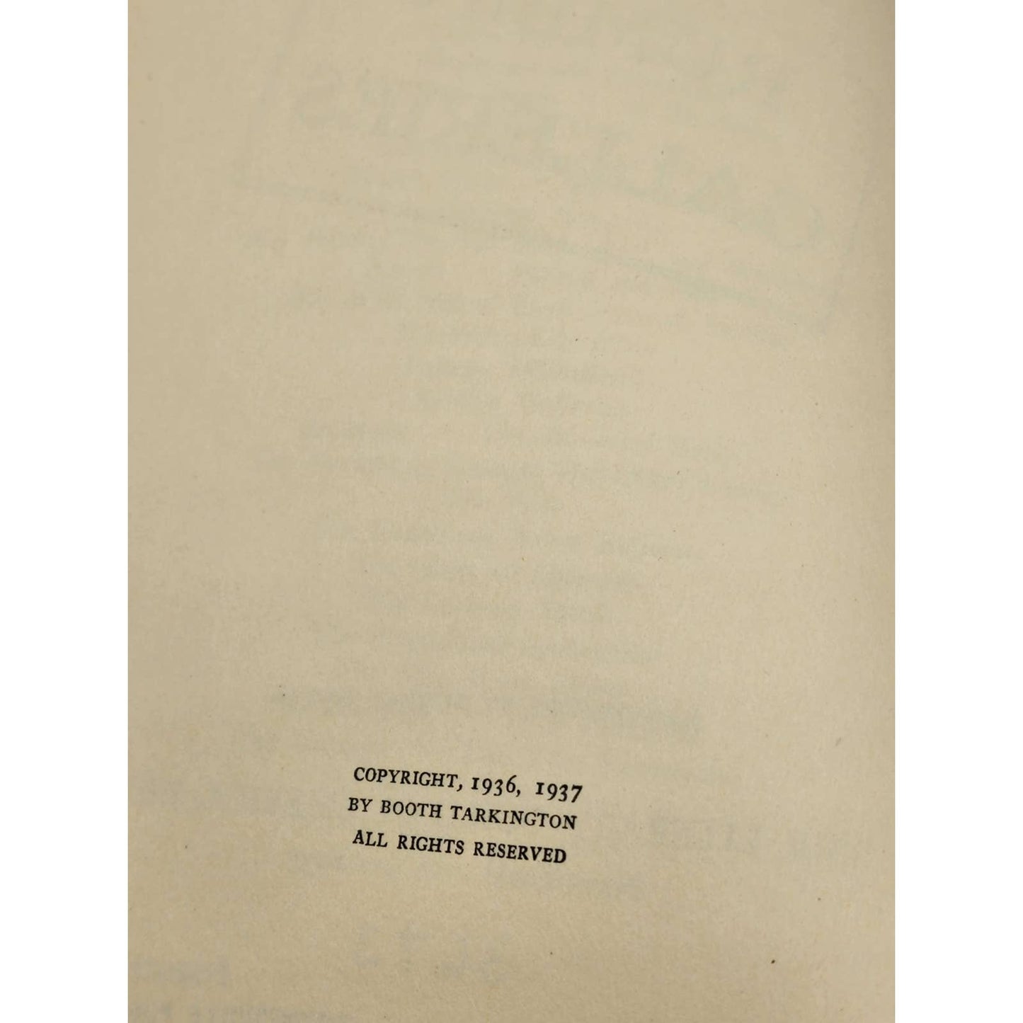 Rumbin Galleries By Booth Tarkington Vintage Romantic Novel Book 1937