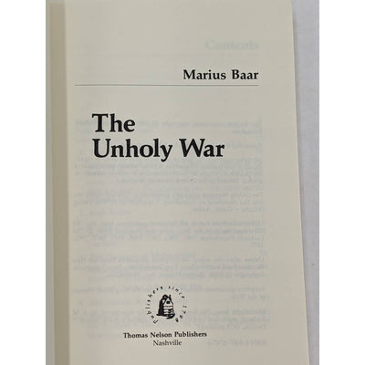 Unholy War By Marius Baar Armageddon End Times AntiChrist Prophecy Vintage 1980