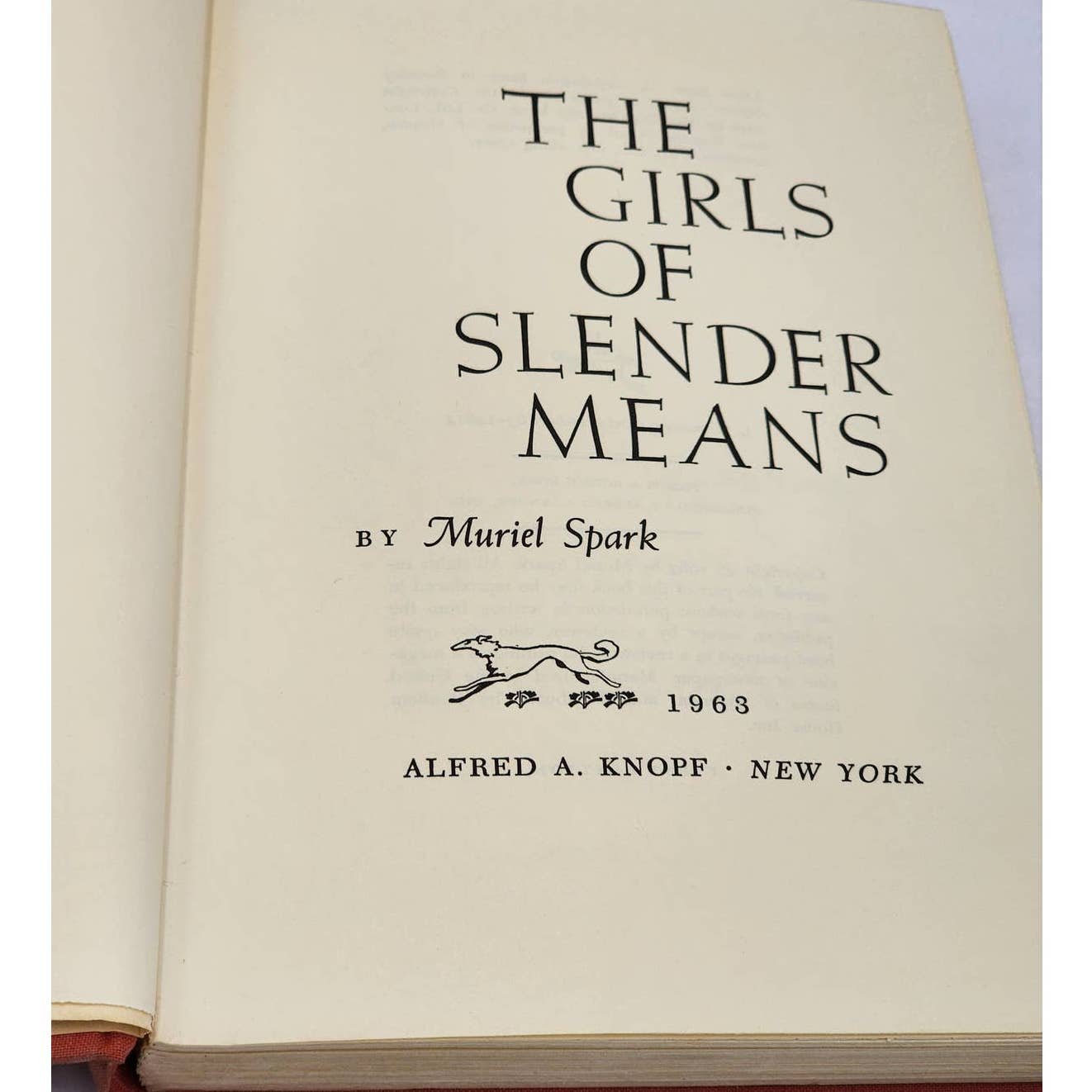 The Girls Of Slender By Muriel Spark First Edition Hardcover Vintage 1960
