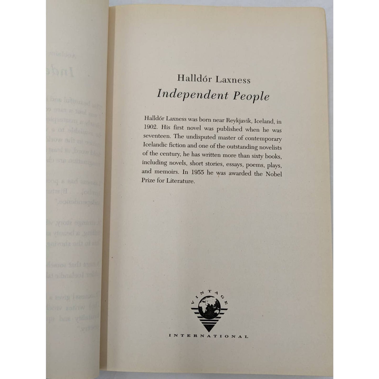 Independent People By Halldor Laxness Winner Of Nobel Prize Paperback