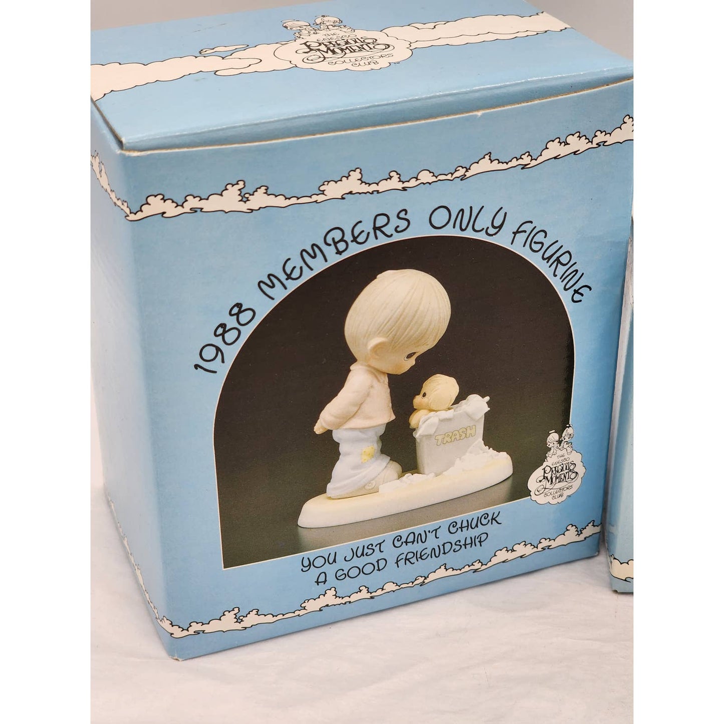 Precious Moments Members Only Figurines Lot Chuck Friendship Vintage 1980s W/Box
