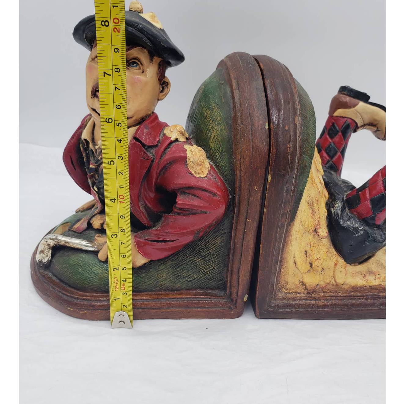 Peter Mook Golfer Book End "The Frustrated" Pair Set of Funny Whimsical Golfing