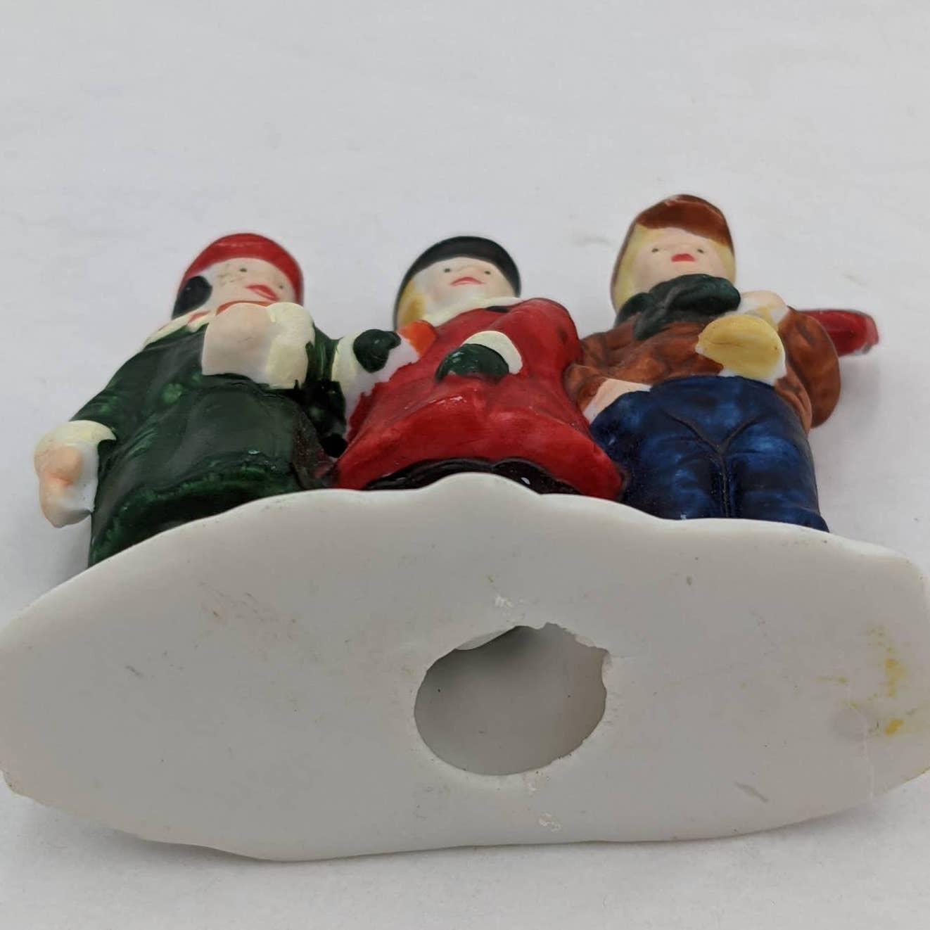 Vintage Christmas Village Figurines Lot 3 Santa, Toys Sled