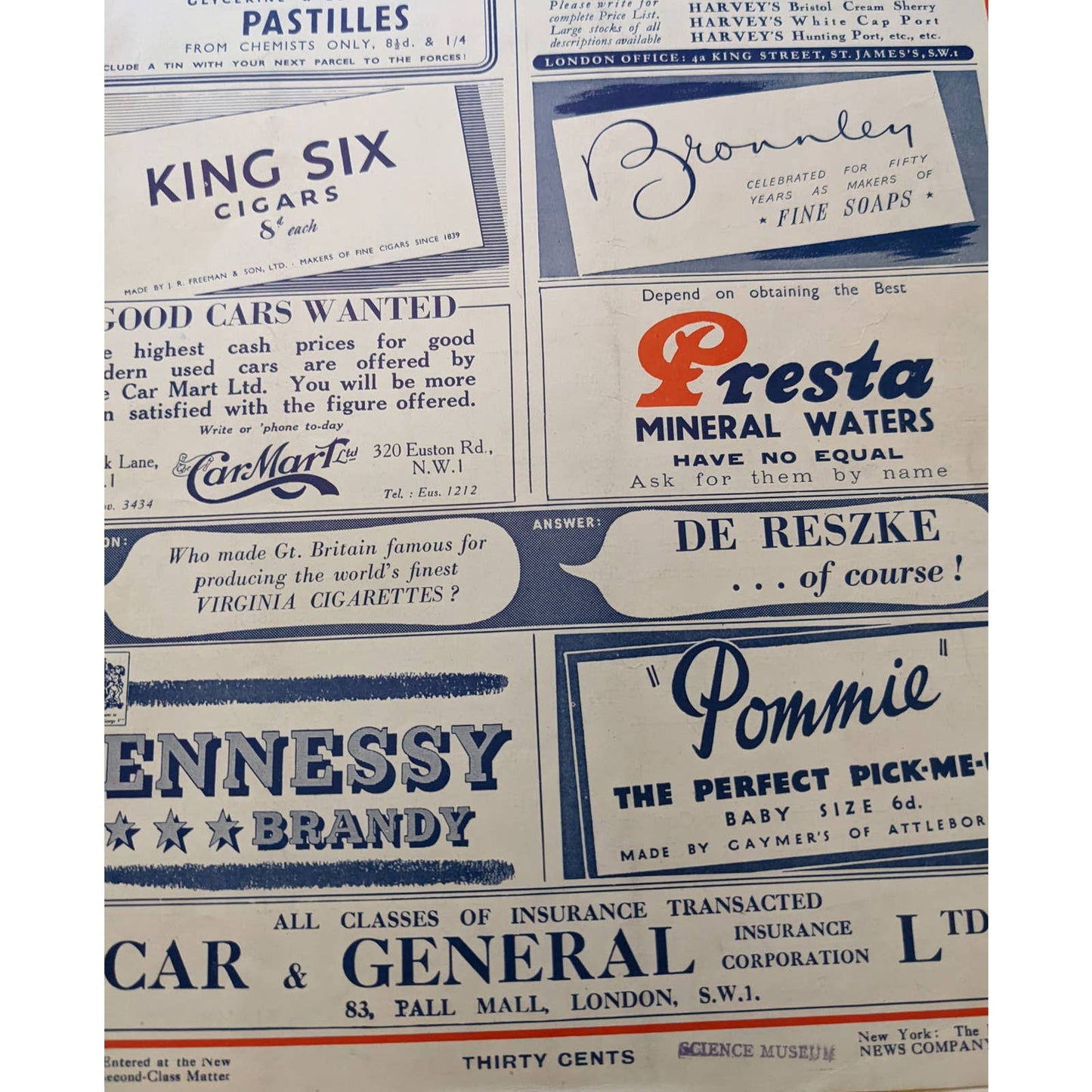 Vintage Illustrated London News Magazine Issue History September 21, 1940