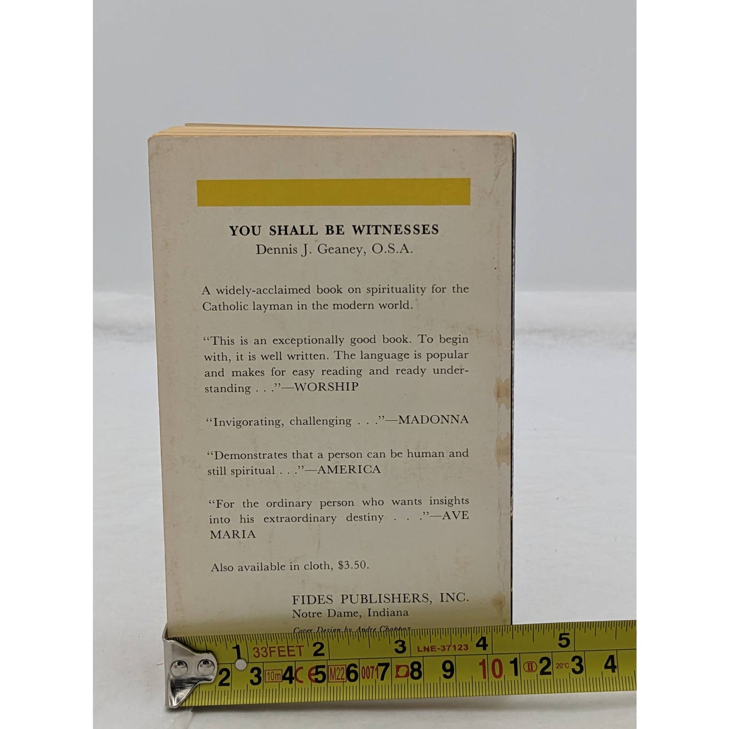 You Should Be Witness By Dennis Geaney Paperback Vintage Catholic Layman 1964