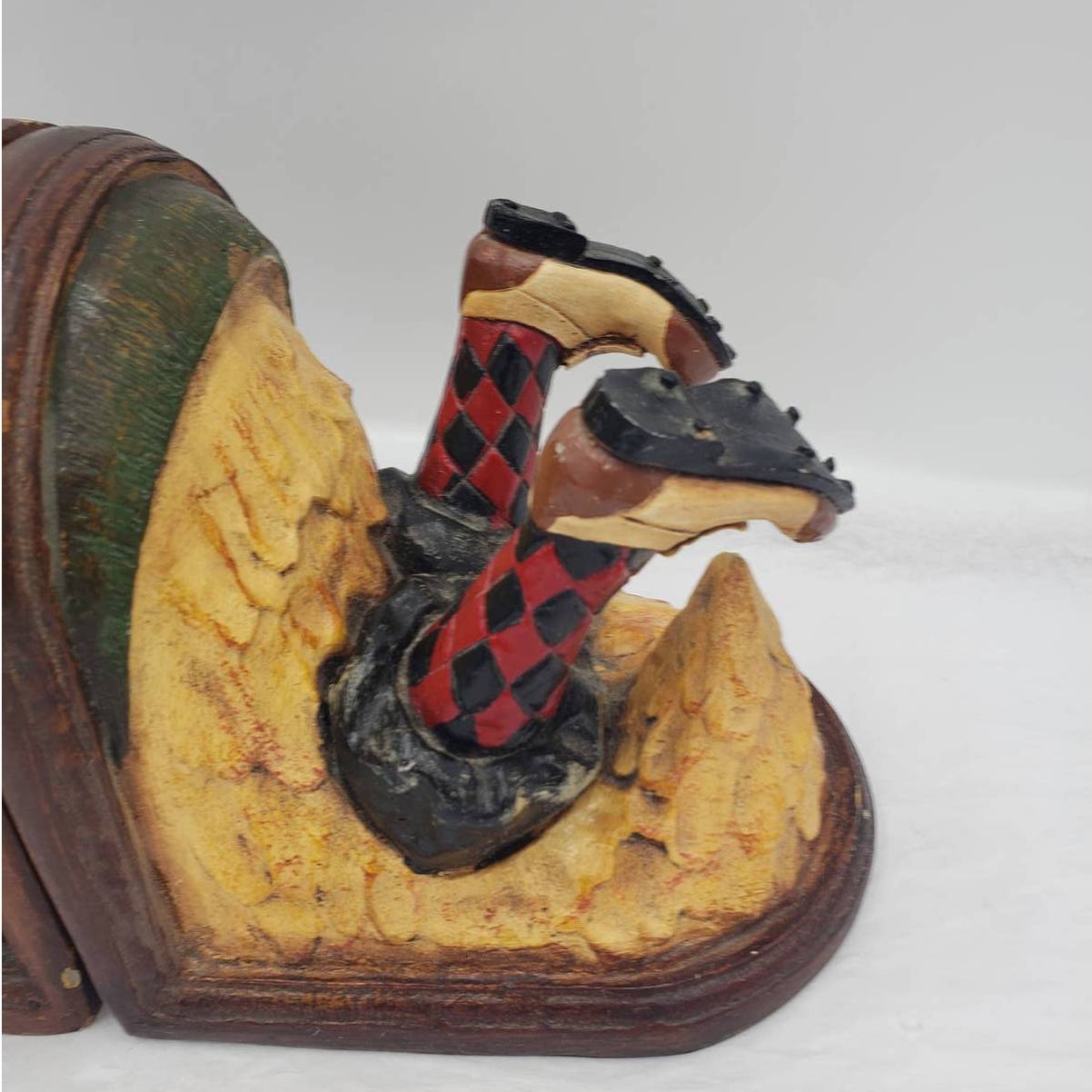 Peter Mook Golfer Book End "The Frustrated" Pair Set of Funny Whimsical Golfing