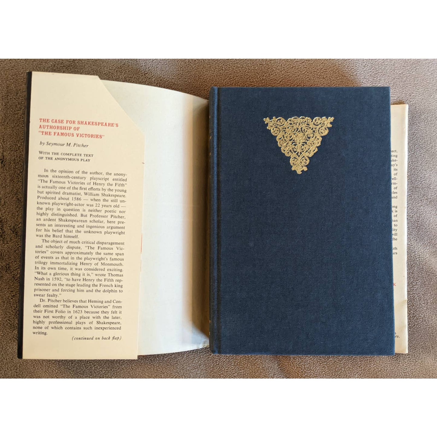 The Case For Shakespeare's Authorship Of Famous Victories By Seymour M. Pitcher