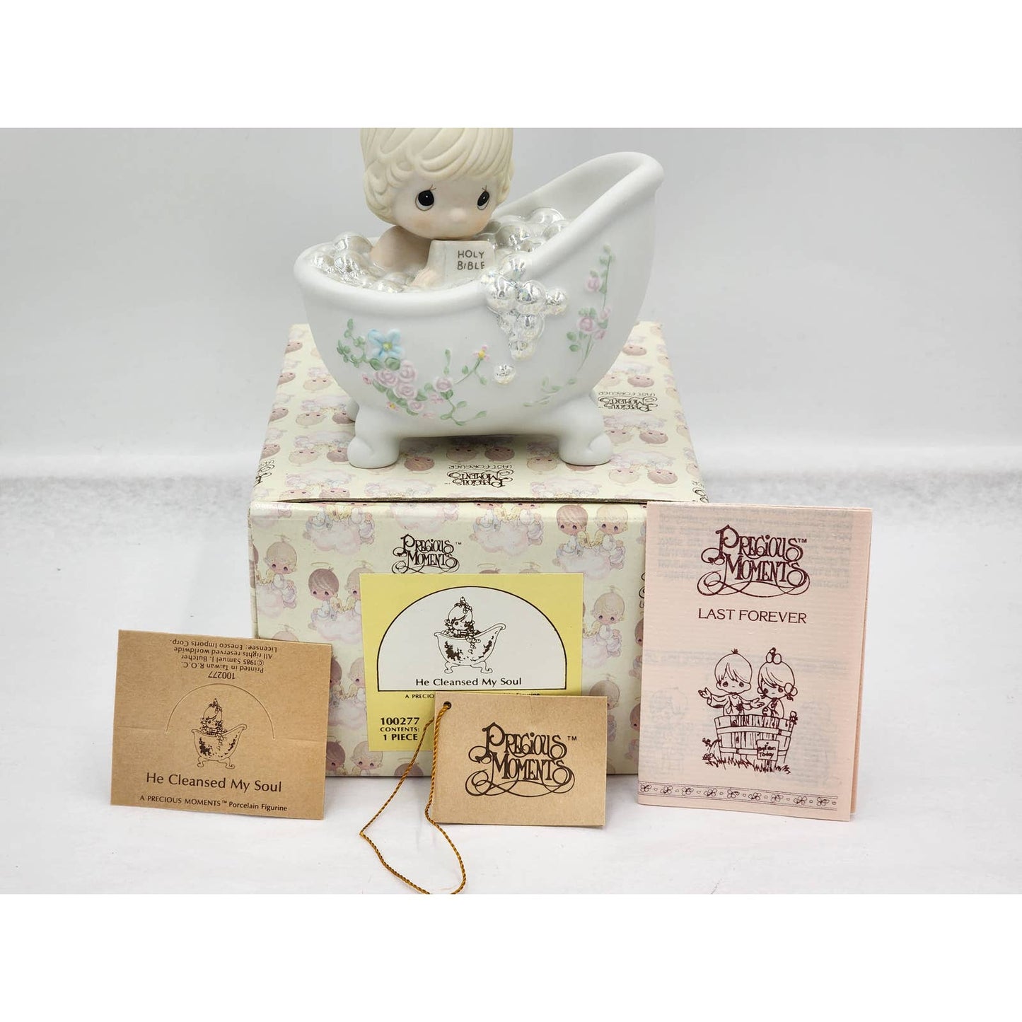 Precious Moments Figurine He Cleansed My Soul 100277 Christianity Box Tags