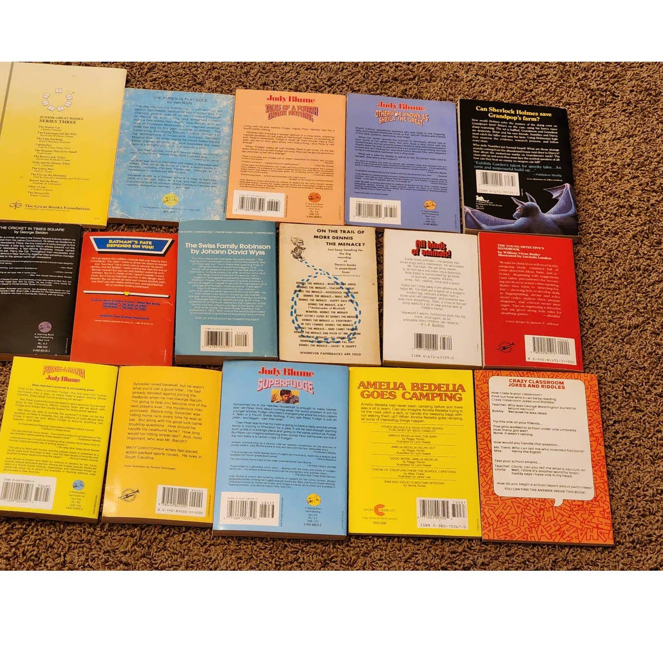 Kids Childrens Books Judy Blume Novels Mixed Lot 16 With Dell Yearling Books