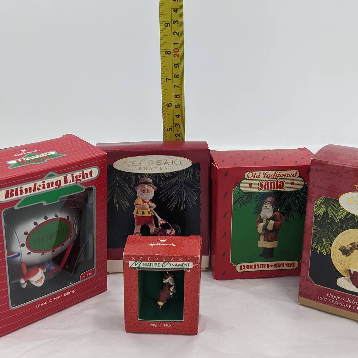 Hallmark Ornaments Vintage Lot Santa Blimp Keep On Mowing Jolly Christmas W/Box