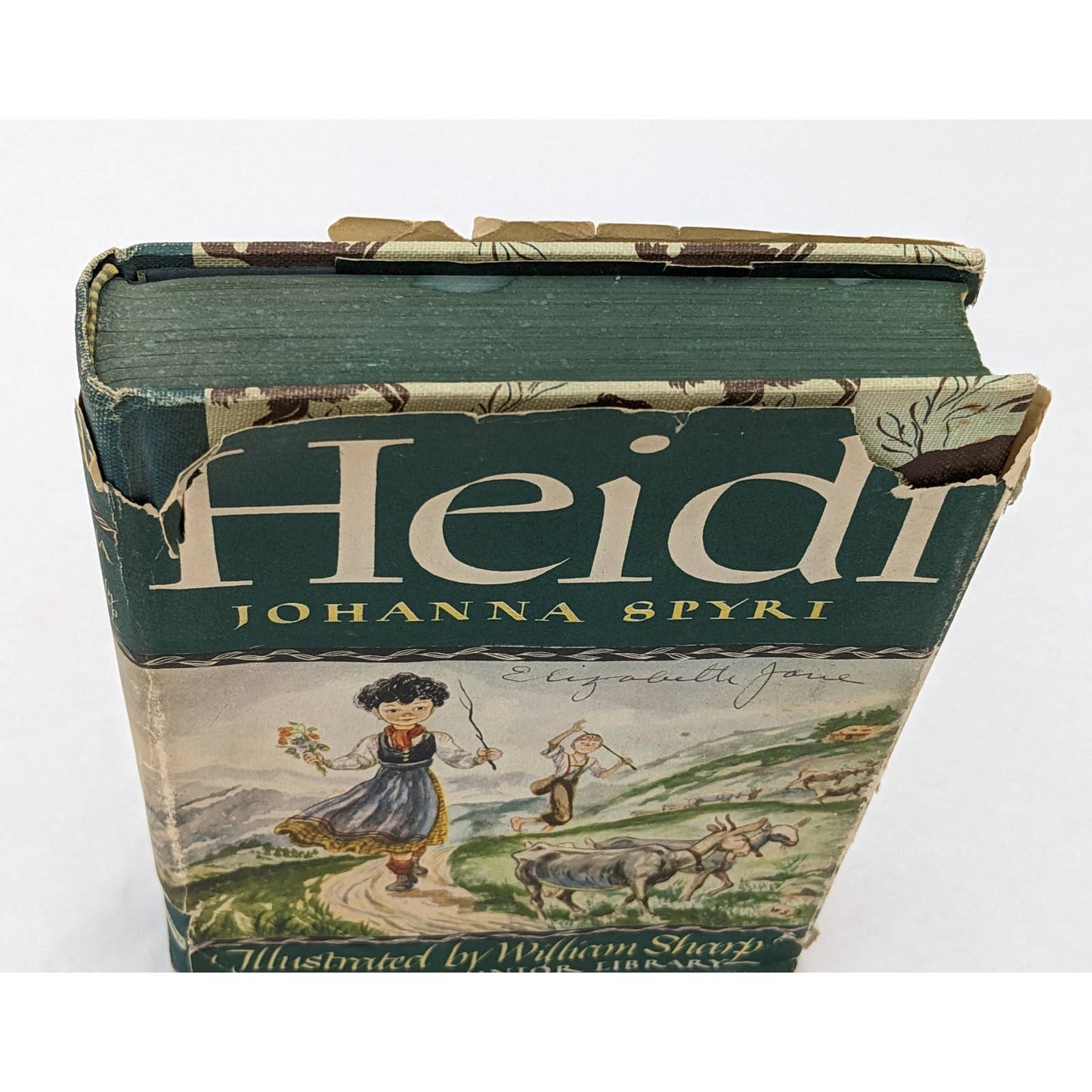 Heidi By Johanna Spyri Illustrated By William Sharp Junior Vintage Book 1945