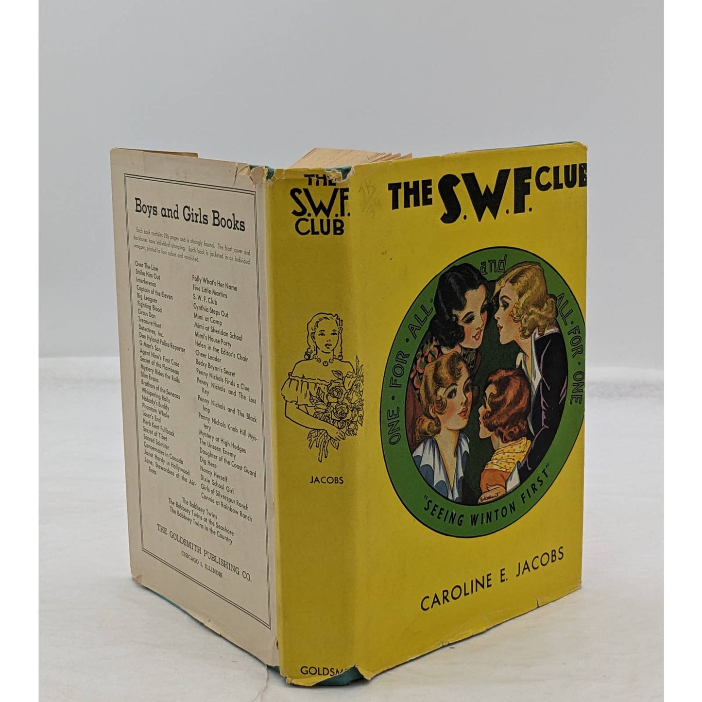The S.W.F. Club By Caroline E. Jacobs Vintage Novel Dust Jacket