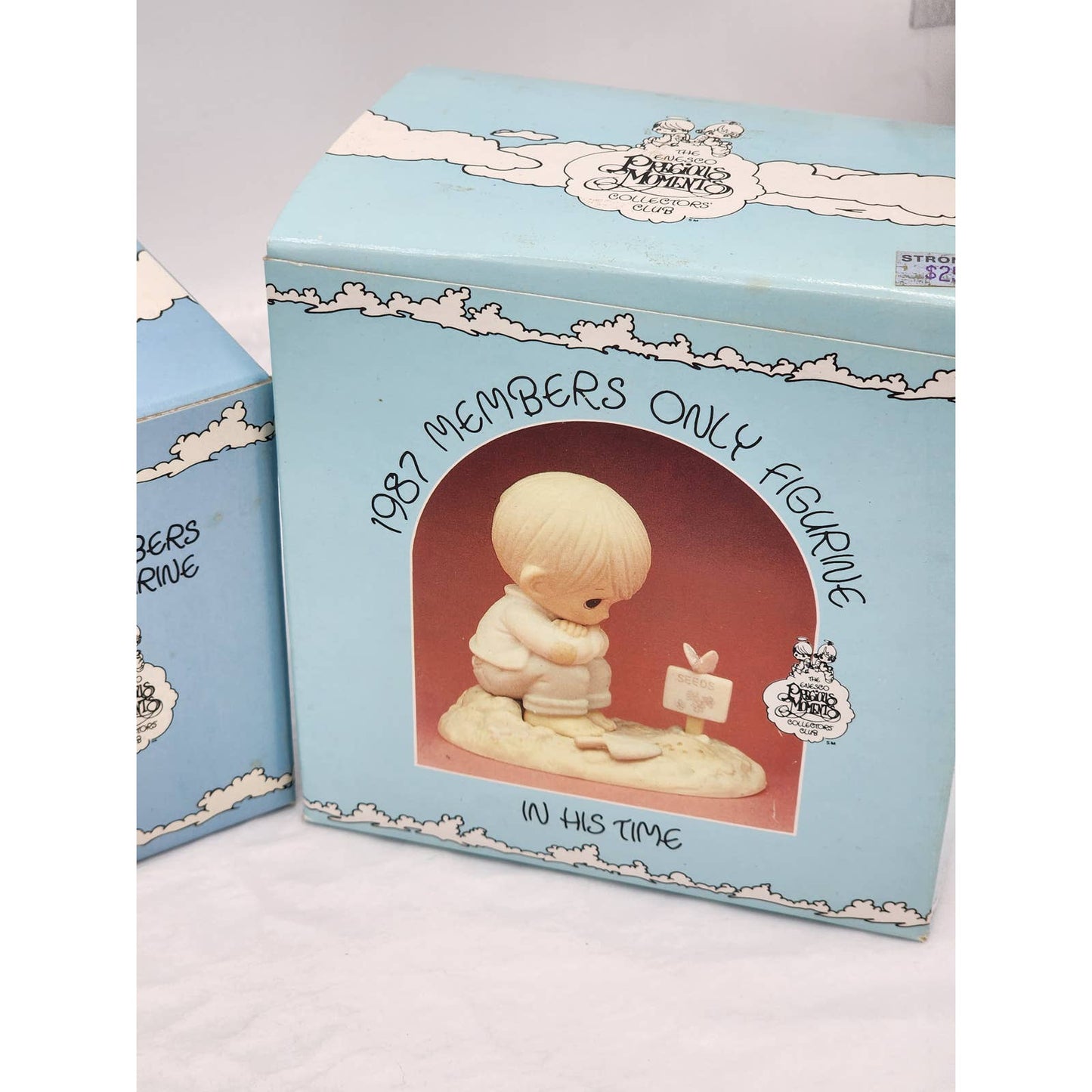 Precious Moments Members Only Figurines Lot Chuck Friendship Vintage 1980s W/Box