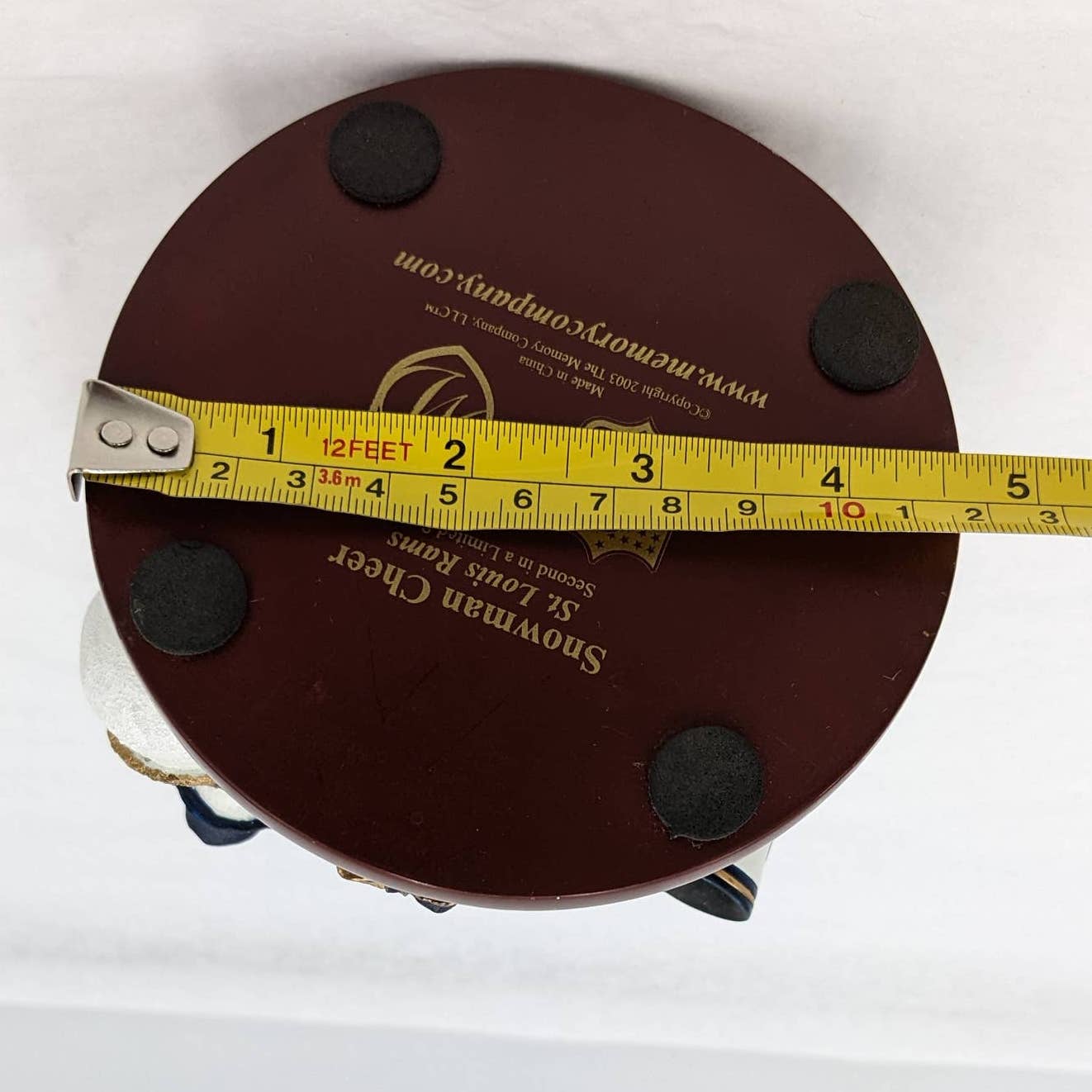 St. Louis Rams Snowman Cheer Snow Globe Second Limited Series 7" Tall