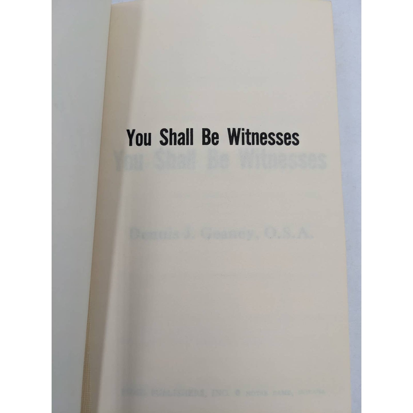 You Should Be Witness By Dennis Geaney Paperback Vintage Catholic Layman 1964
