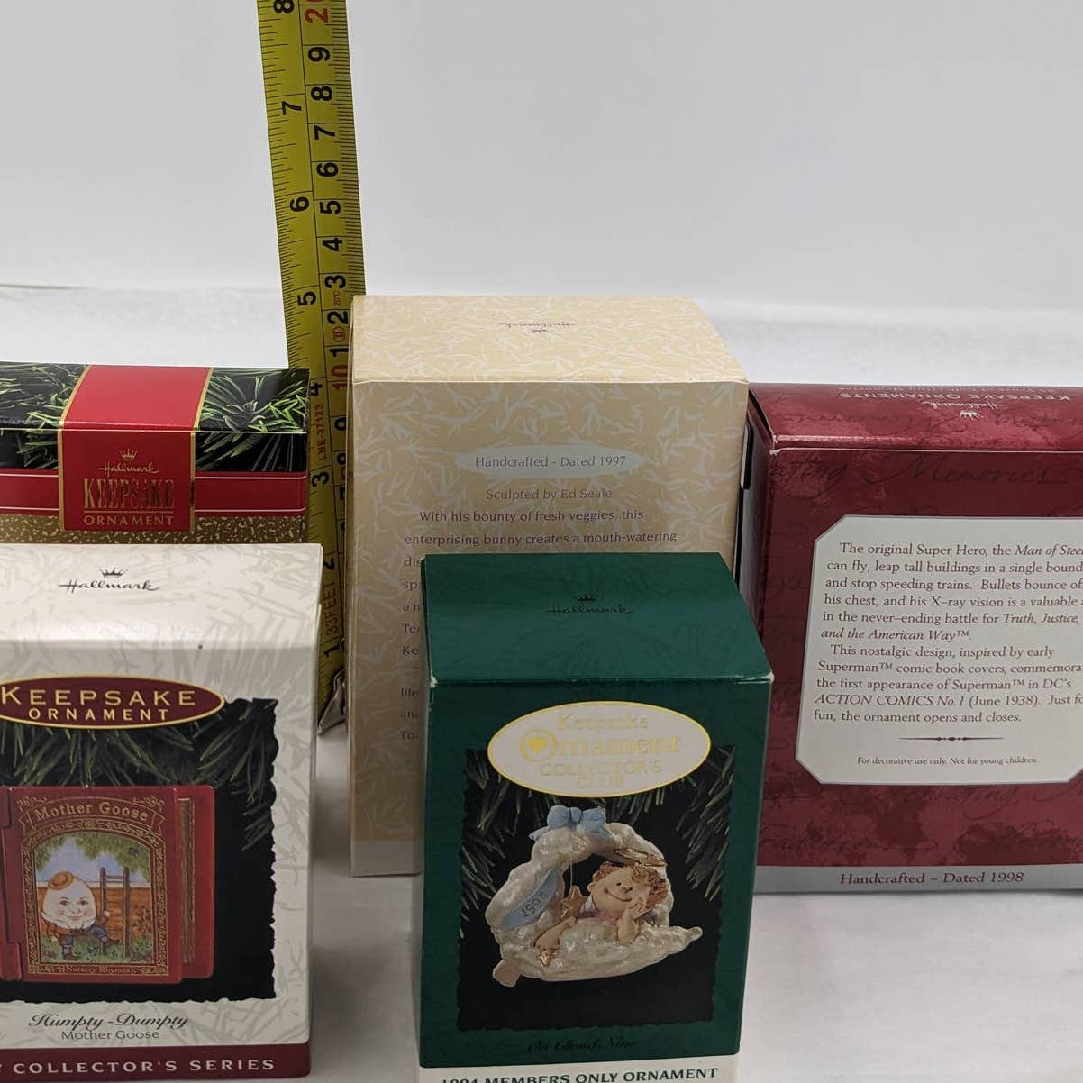 Hallmark Ornaments Superman Shuttlecraft Galileo Farmers Market Keepsake W/Boxes